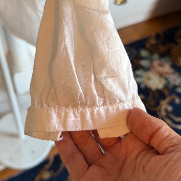 LOFT Tie neck‎ tasseled bib blouse- worn once- excellent condition - Picture 8 of 10